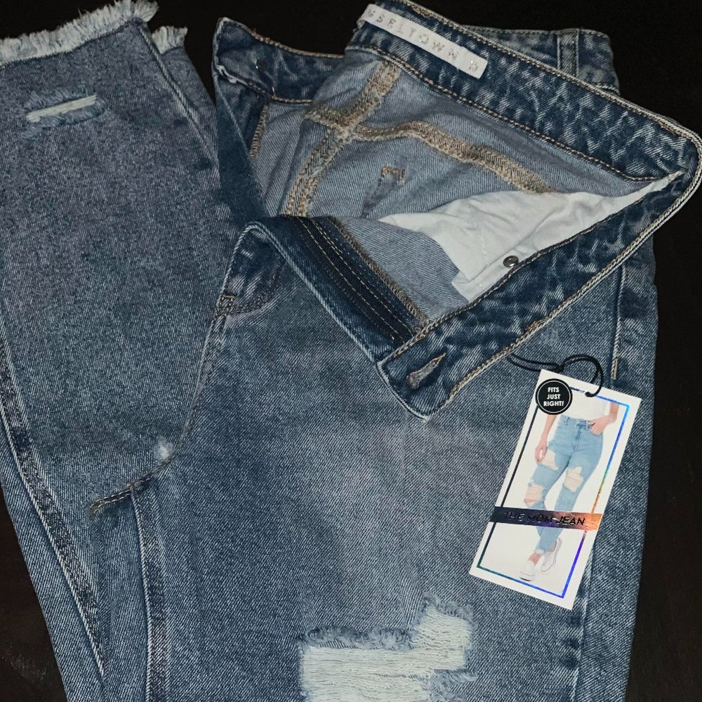 Tinseltown Distressed Mom Jean Size 13